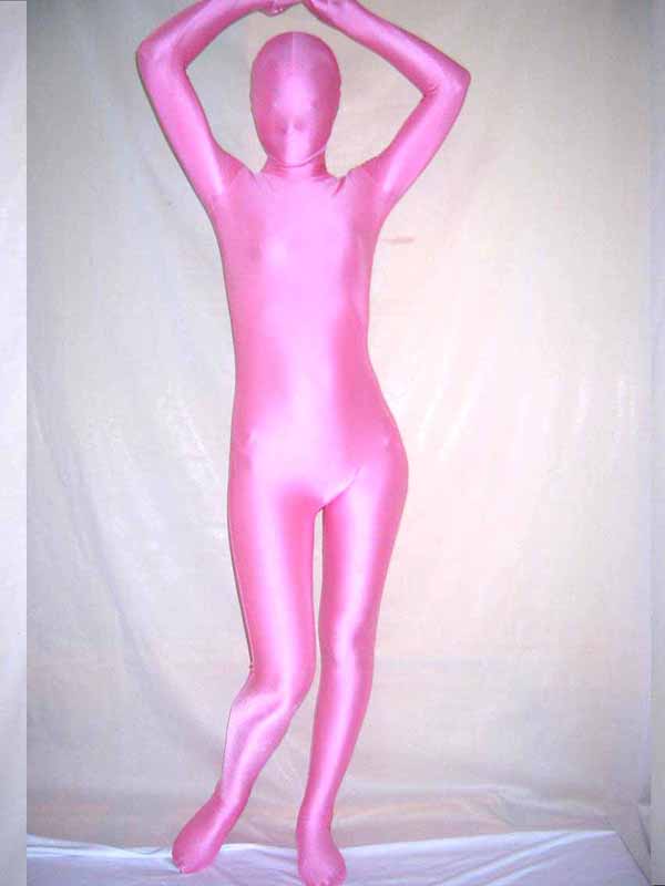 Unicolor Pink Lycra Unisex Zentai Suit - Click Image to Close